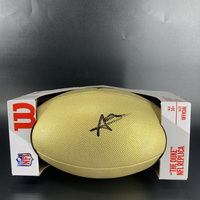 NFL - Broncos Audric Estime Signed Gold Composite Football
