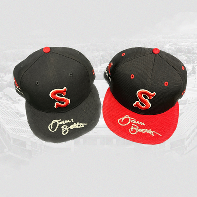 Adam Bates - 2025 Game Used Hats (GAME & BP) - SIGNED