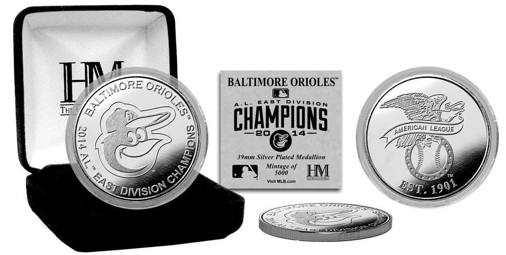 Baltimore Orioles 2014 Division Champions Silver Mint Coin MLB Auctions
