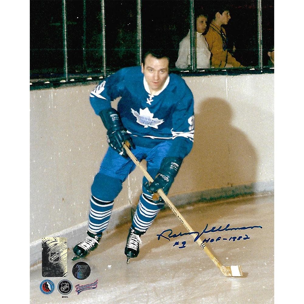 Norm Ullman Autographed Toronto Maple Leafs 8X10 Photo w/HOF 1982 Inscription