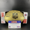 NFL - Broncos Audric Estime Signed Gold Composite Football