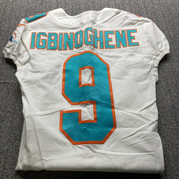 London Games - Dolphins Noah Igbinoghene Game Worn Jersey (10/17/21) Siz...