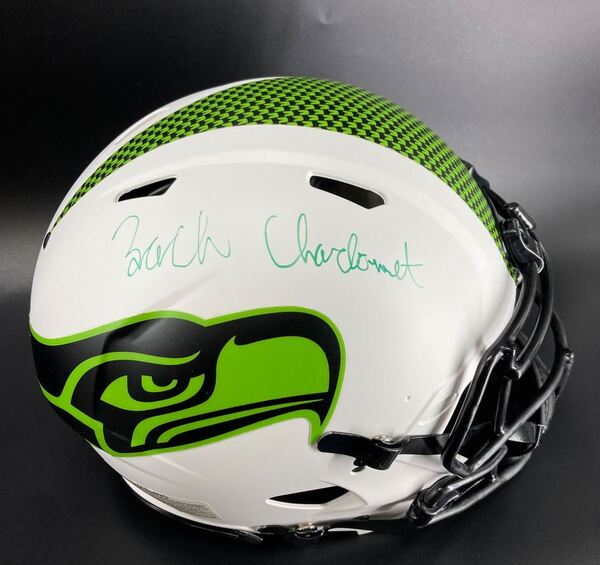 NFL - Seahawks Zach Charbonnet Signed Lunar Eclipse Speed Helmet
