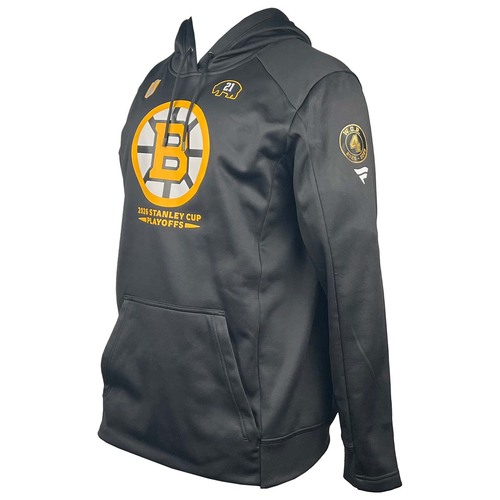 Photo of Team-Issued 2026 Playoffs Player-Worn Fanatics Bruins Hoodie - Alex Steeves