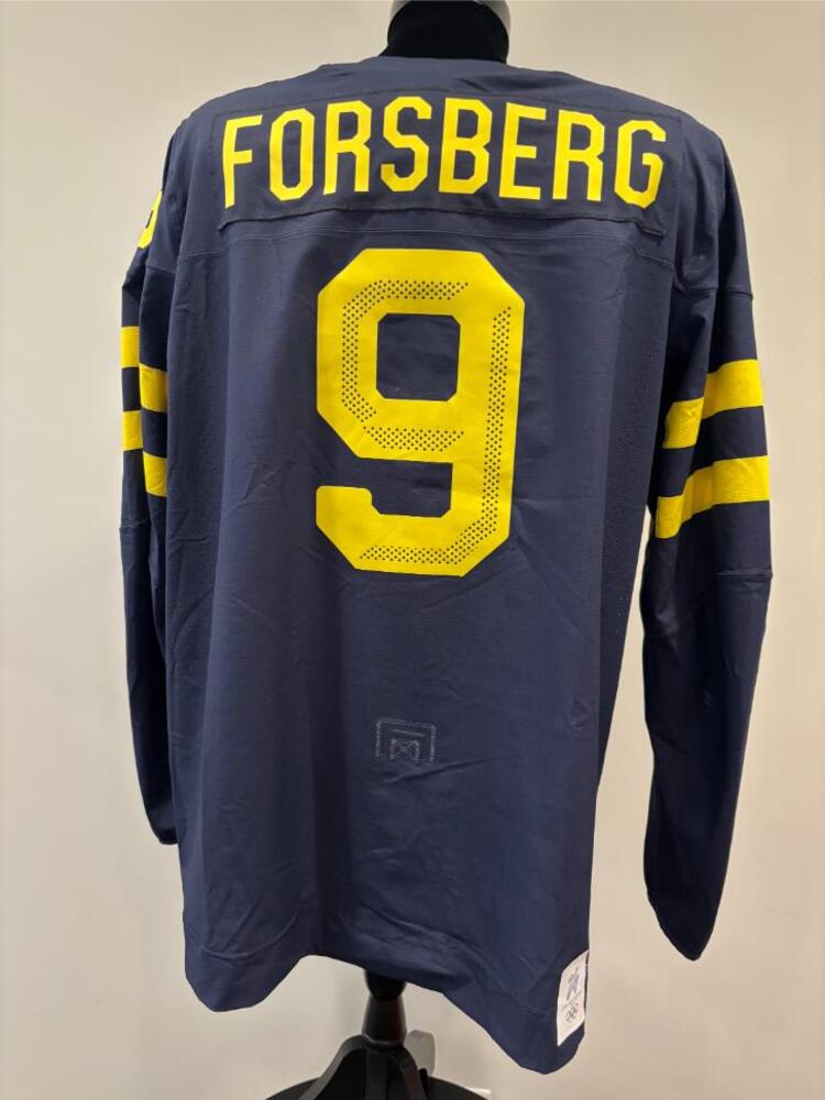 Filip Forsberg Sweden Game-Used Blue Jersey worn v. Slovakia on February 14, 2026, as a part of the 2026 Milano Cortina Winter Games.
