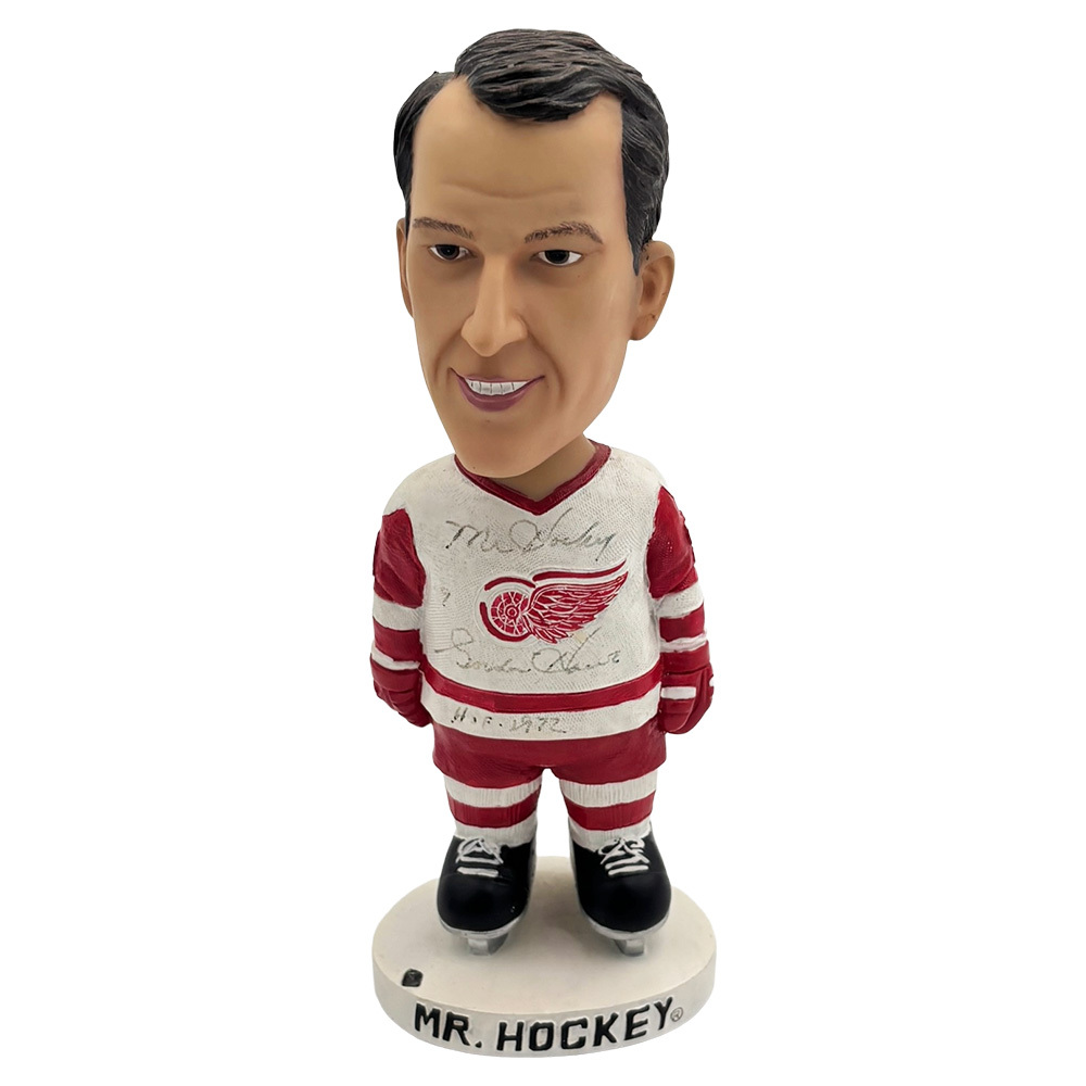 Gordie Howe Autographed Bobble Dobble Detroit Red Wings Bobblehead - As Is