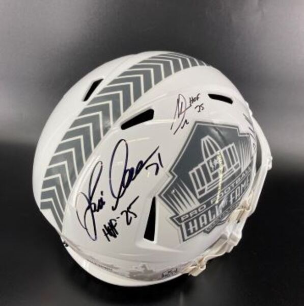 HOF - Multi Sign HOF Replica STS Helmet Signed By 2025 Inductees Eric Al...