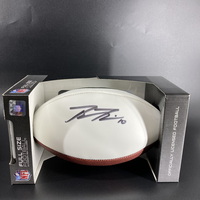 Jets - Braxton Berrios Signed Panel Ball With Embroidered Jets Logo