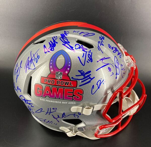 Pro Bowl Games Replica Speed Helmet Signed by Over 40 Players Including ...