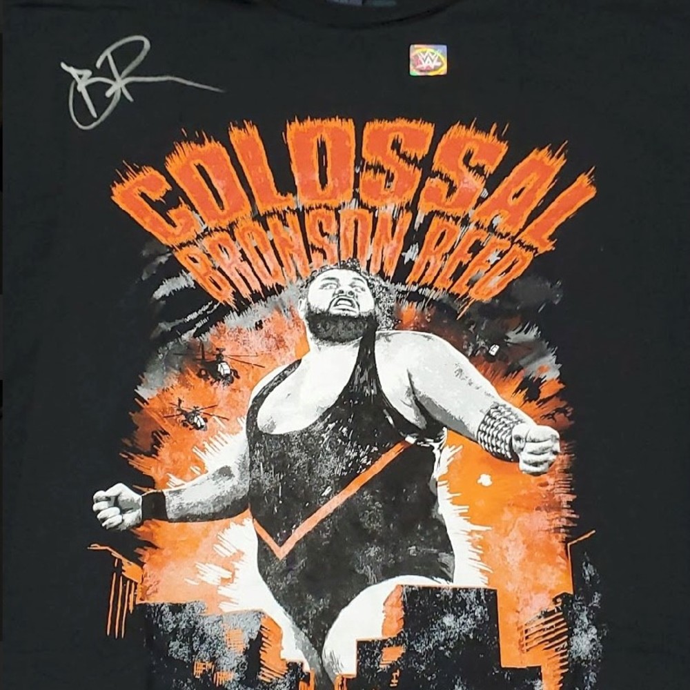 Bronson Reed SIGNED "Colossal Bronson Reed" Authentic TShirt WWE Auction