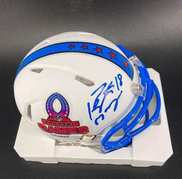NFL - Broncos Peyton Manning Signed Mini Helmet with Pro Bowl Logo