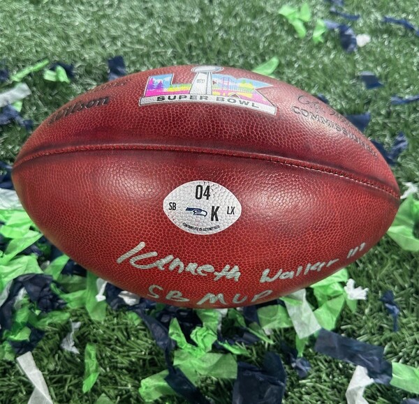 SBLX Game Used Ball signed by SBLX MVP Kenneth Walker III 2.8.26