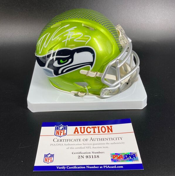 NFL - Seahawks Tariq Woolen Signed Flash Mini Helmet