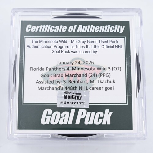 Image of Marchand, Brad - Florida Panthers - January 24, 2026 at Minnesota Wild (Wild's 25th Anniversary Logo)