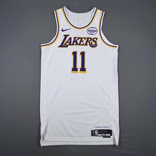 Image of Hayes, Jaxson - Los Angeles Lakers - Association Edition Jersey - Worn 2 Games - 2/28/26 & 3/1/26 - 2025-26 NBA Season