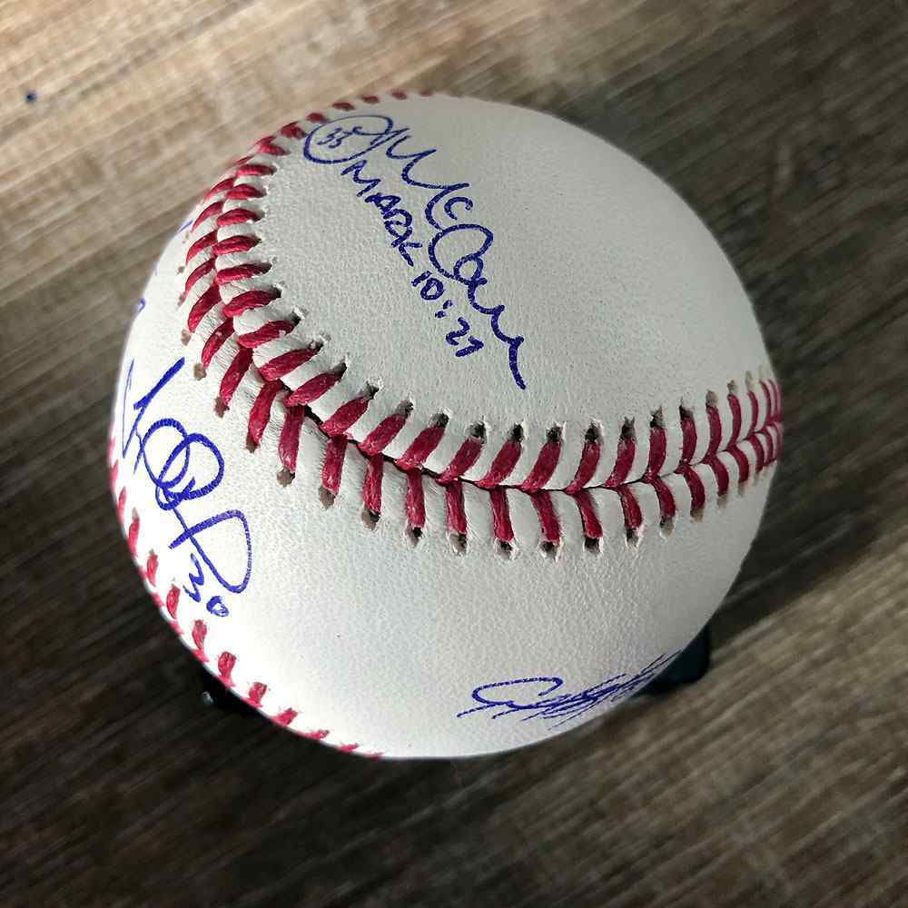 UMPS CARE AUCTION Baseball Signed by Pitchers and Catcher from Mets