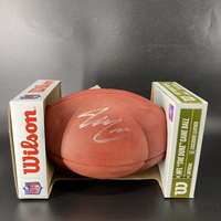 Red Cross - Commanders Bryce Love Signed Authentic Football