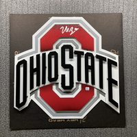 NFL - Ohio State Buckeyes Nick Bosa Signed 3D Metal Wall Art (22x21)