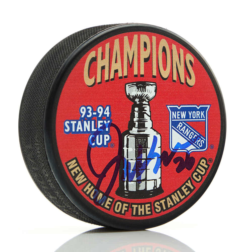 Joey Kocur Autographed New York Rangers 1994 Stanley Cup Puck