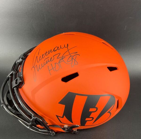 HOF - Bengals Anthony Munoz Signed Replica Rave Speed Helmet