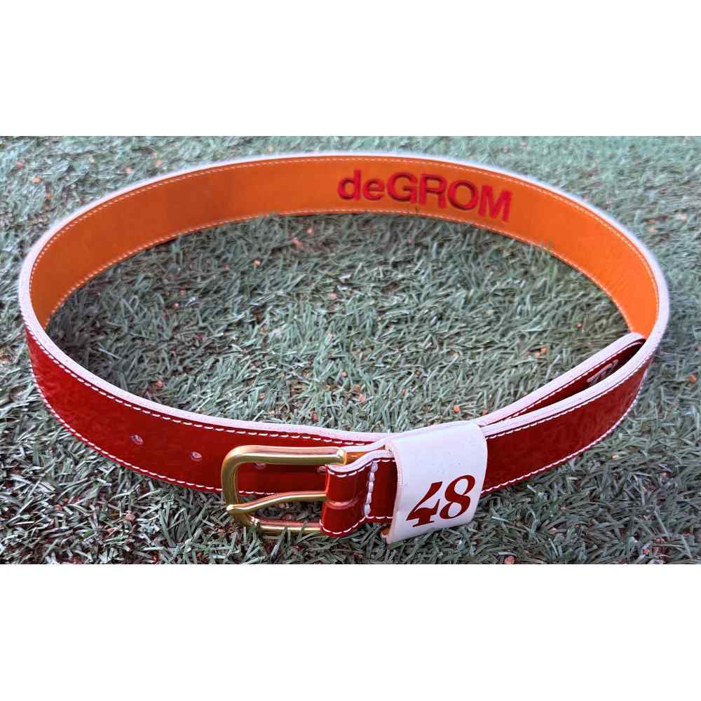ベルト EXAMPLE RING BELT / GREEN x RED Jacob deGrom #48 Team-Issued 2025 City Connect Leather Uniform