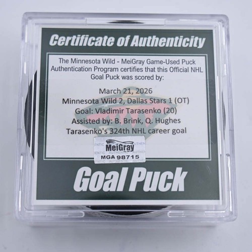 Image of Tarasenko, Vladimir - Minnesota Wild - March 21, 2026 vs. Dallas Stars (Wild's 25th Anniversary Logo)