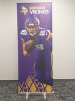 NFL - Vikings Justin Jefferson 2022 London Games Used Banner