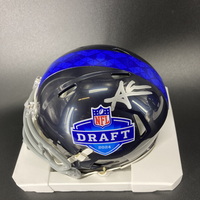 NFL - Broncos Audric Estime Signed NFL Draft Mini Helmet