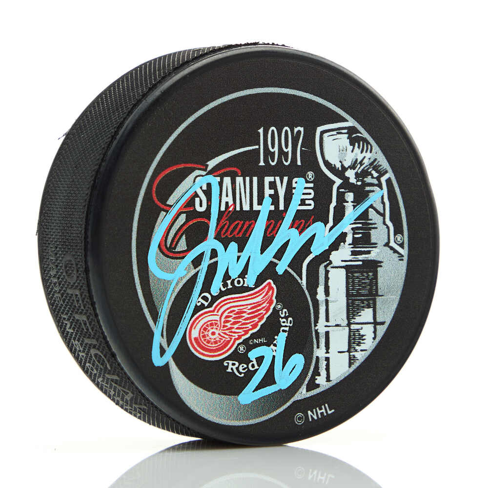 Joey Kocur Autographed Detroit Red Wings 1997 Stanley Cup Puck