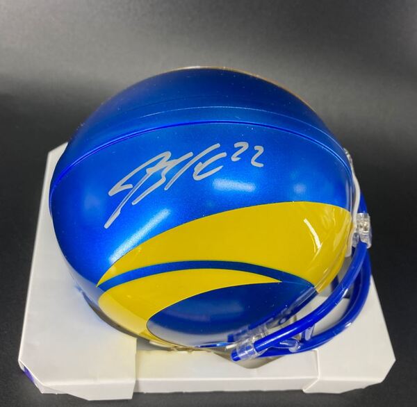 NFL - Rams Blake Corum Signed Mini Helmet