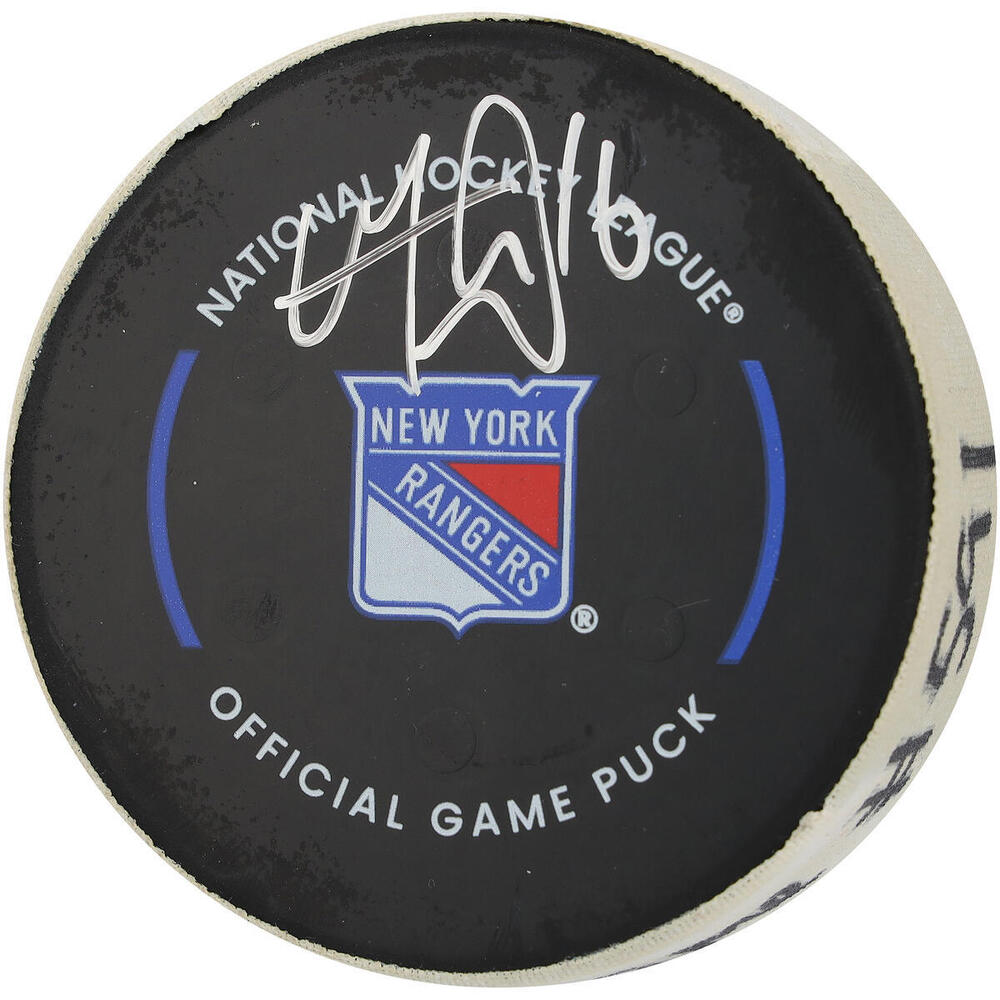 Vincent Trocheck New York Rangers Autographed Game-Used Puck vs. Chicago Blackhawks on January 4, 2024