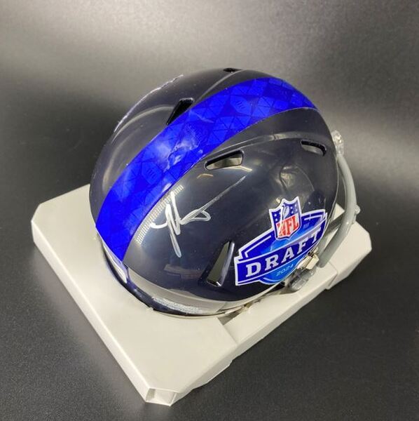 NFL - Giants Malik Nabers Signed NFL Draft Mini Helmet