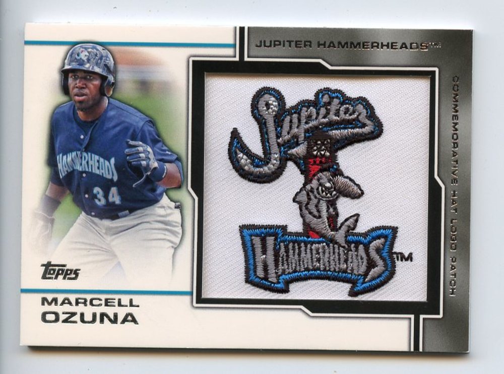 2013 Topps Pro Debut Minor League Manufactured Hat Logo #MO Marcell Ozuna 50/75