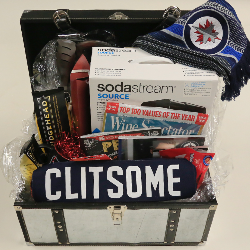 Winnipeg Jets My Favorite Things Holiday Basket Grant Clitsome NHL