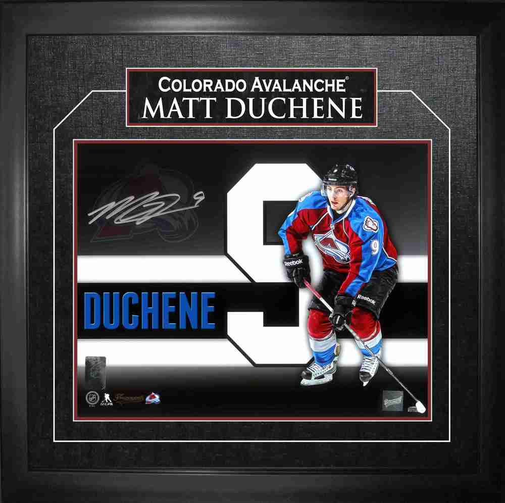 Matt Duchene - Signed & Framed 11x14 Etched Mat - Coloardo Avalanche Background Number