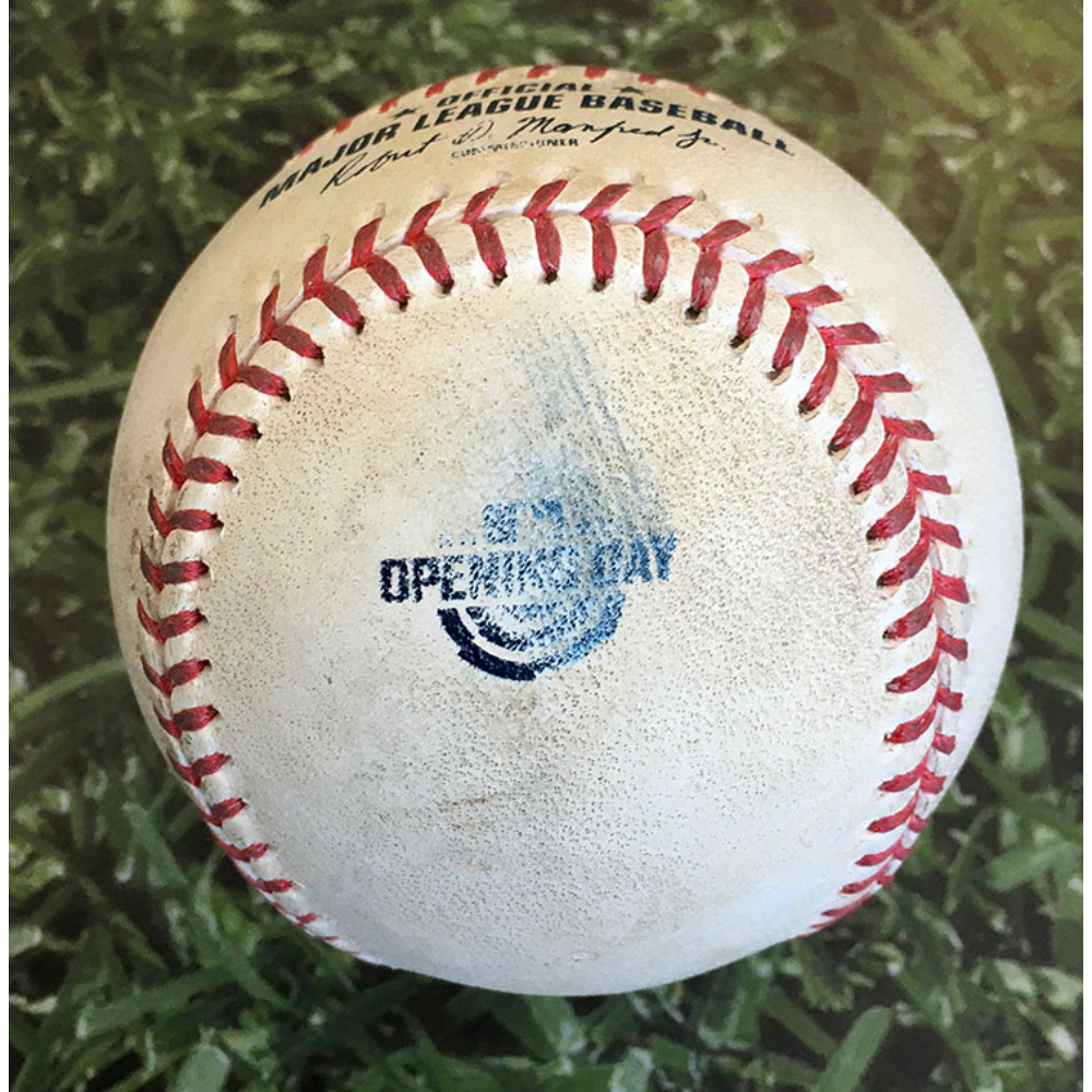 GameUsed Home Opener Baseball CHWMIL 08/03/20 Evan Marshall Omar