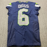 Crucial Catch - Seahawks Quandre Diggs Signed Game Issued Jersey 2023 Se...