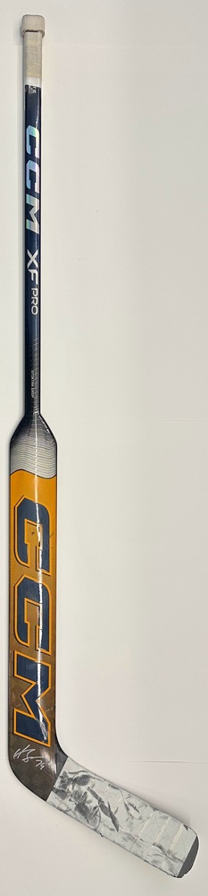 #74 Juuse Saros Game Used Stick - Autographed - Nashville Predators