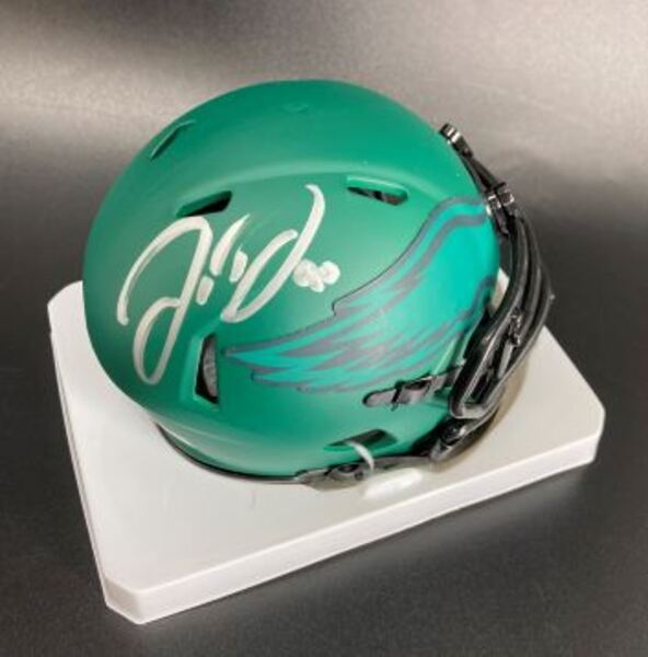 Eagles -  Jordan Davis Signed Rave Mini Helmet