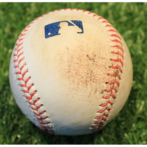 Game-Used Baseball: Kurt Suzuki 284th Career Double (LAA @ KC 4/12/21)