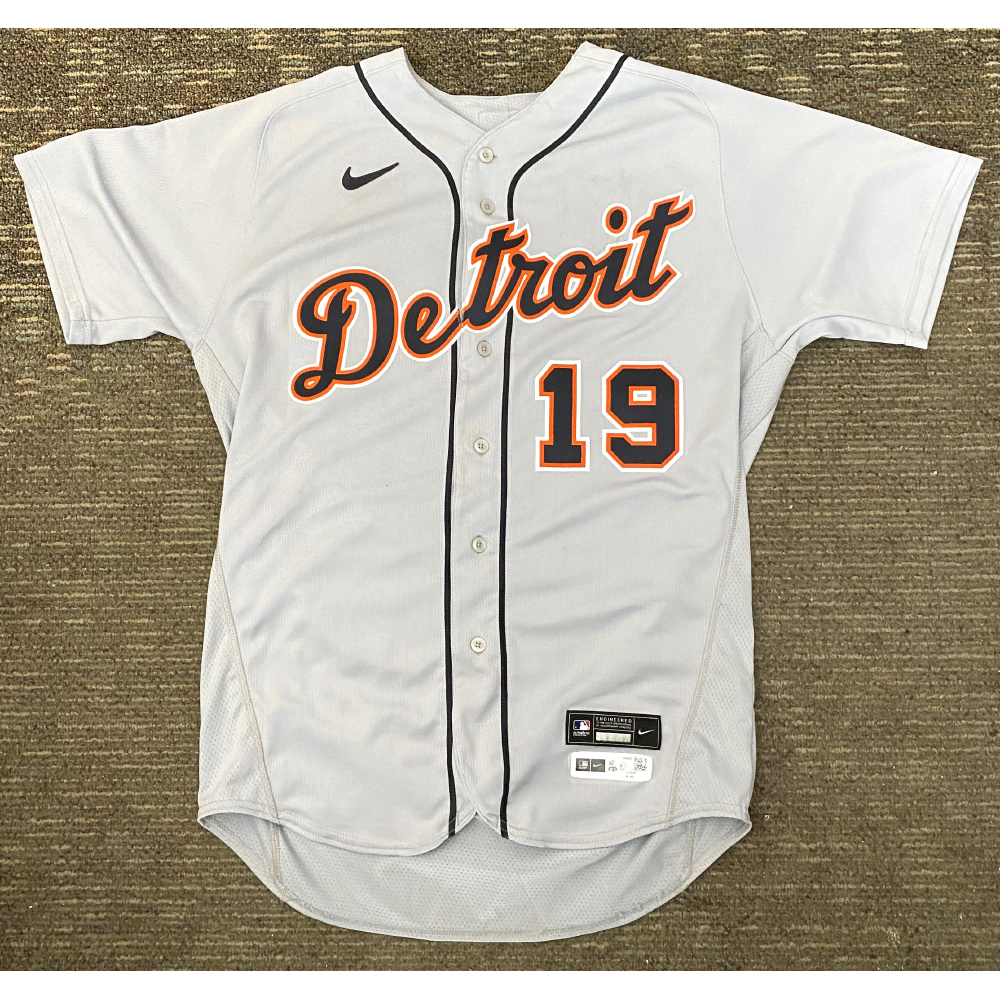 Will Vest 19 Detroit Tigers GameUsed Road Jersey With KB Patch (MLB