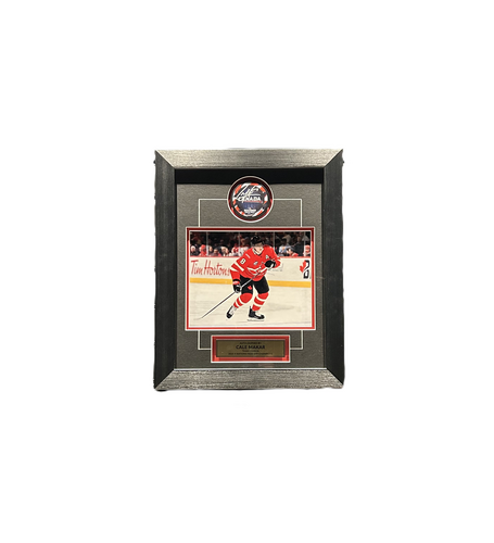 Cale Makar Signed 4 Nations Puck In Shadowbox Frame