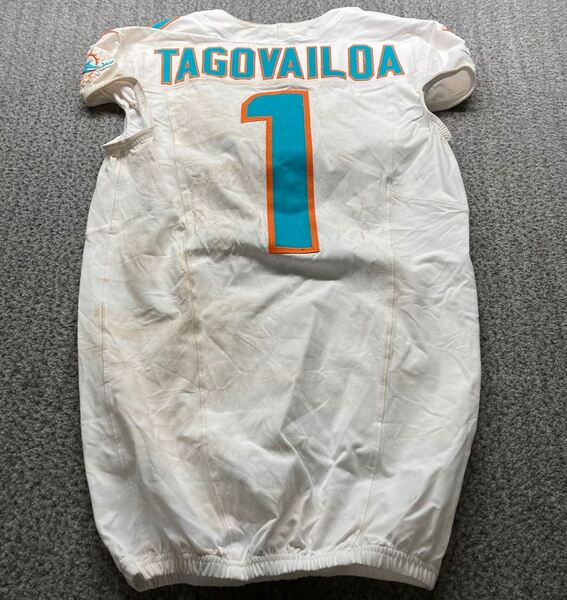 Crucial Catch - Dolphins Tua Tagovailoa Game Worn Jersey (9/07/2025) Siz...