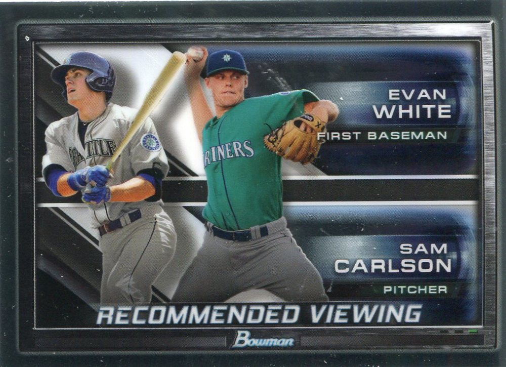 2017 Bowman Chrome Draft Recommended Viewing #RVSEA Evan White/Sam Carlson