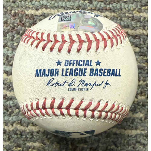 Photo of Game-Used Baseball: Jose Ramirez Cleveland Guardians RBI Double (MLB AUTHENTICATED)