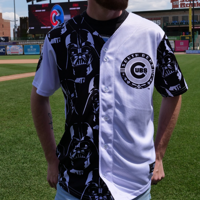 #32 Brian Kalmer South Bend Cubs Authentic Game Worn Star Wars Jersey. Size 48, XL.
