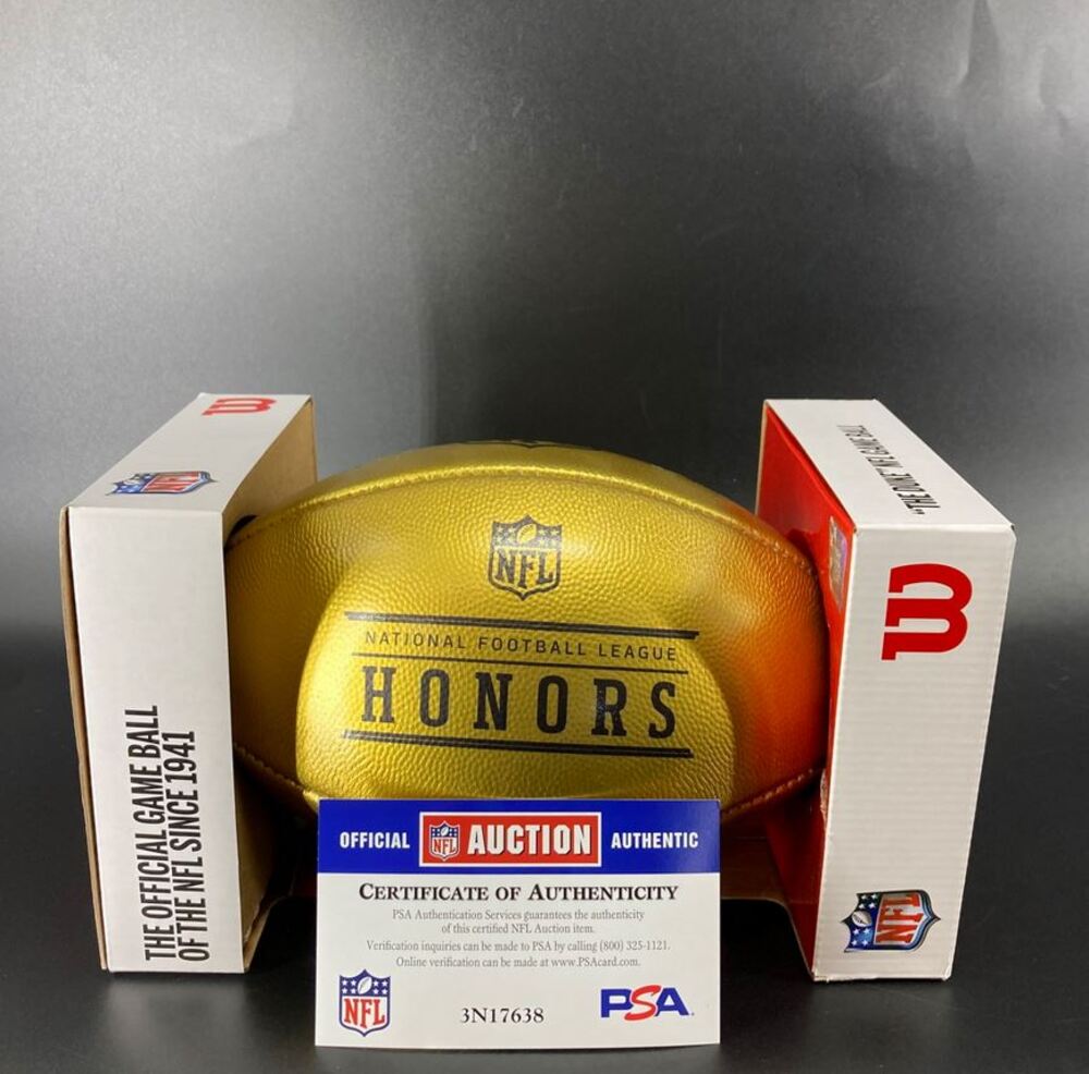 HOF - Chargers LaDainian Tomlinson Signed Gold Honors Football