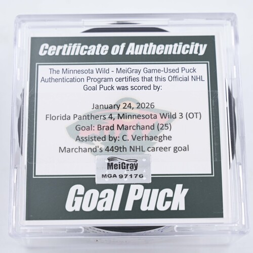 Image of Marchand, Brad - Florida Panthers - January 24, 2026 at Minnesota Wild (Wild's 25th Anniversary Logo)