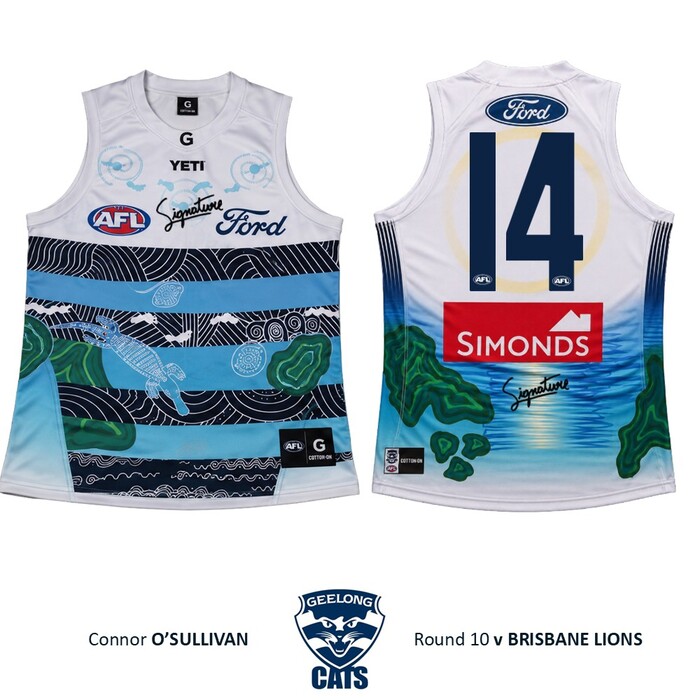 Photo of Connor O'Sullivan #14 Geelong Cats 2026 First Nations Clash Guernsey