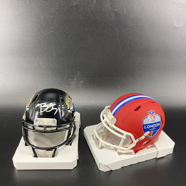 London Games - Jaguars Brian Thomas Jr. Signed Mini Helmet + London Game...